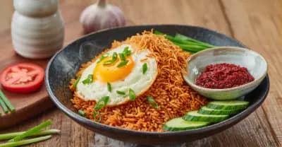 Indonesian Sambal Fried Rice - Traditional nasi goreng with sambal goreng