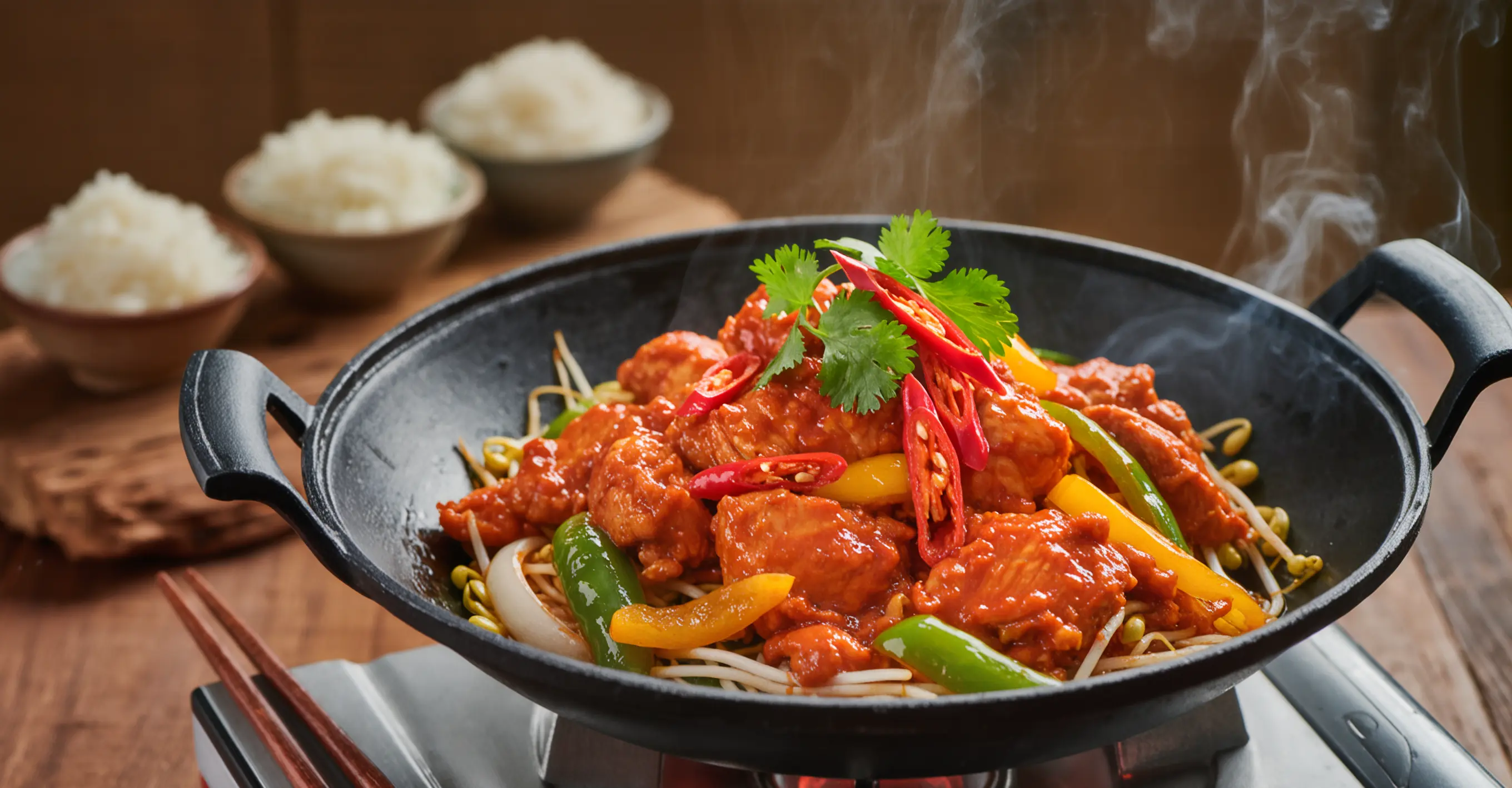 Sambal Chicken Stir-Fry (Ayam Rica Rica) - Indonesian recipe with sambal